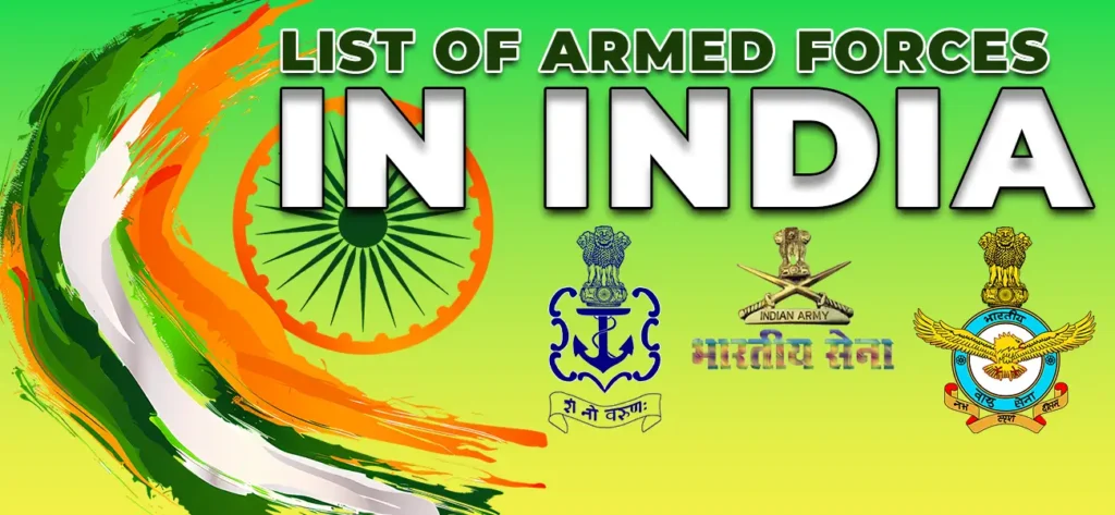 List of Armed Forces in India