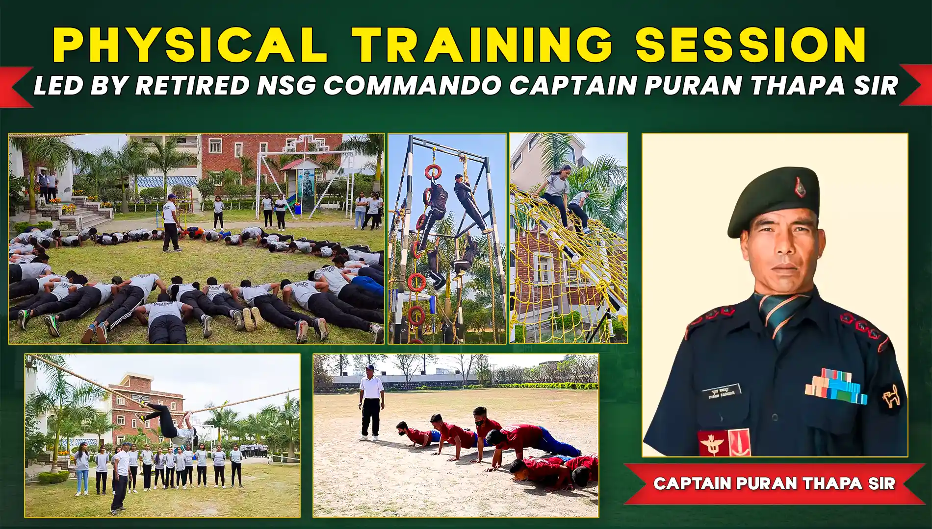 Home 4 Physical Training Session Led By Retired NSG Commando Captain Puran Thapa Sir