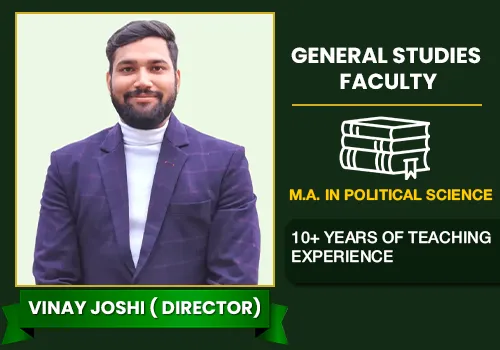 Best NDA coaching in India 12 Vinay Joshi - Director and General Studies Faculties